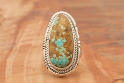 Genuine Number 8 Mine Turquoise Sterling Silver Ring